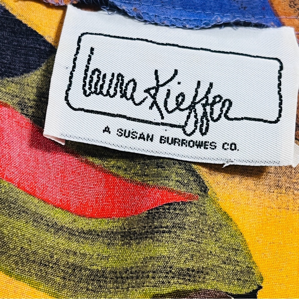 Laura Kieffer 2pc Maxi Skirt Set Sz 10 Wearable Art Multicolor Vintage - Picture 9 of 10